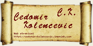Čedomir Kolenčević vizit kartica